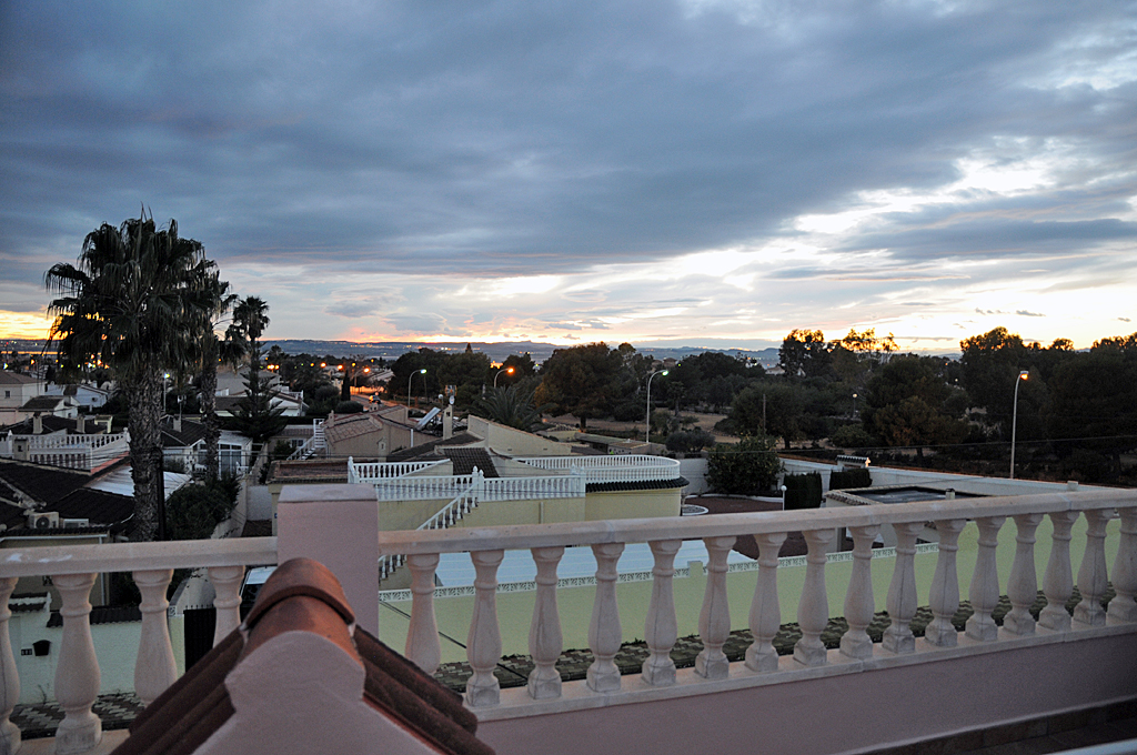 Evening view from the roof terrace